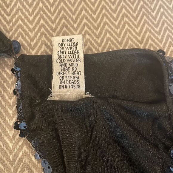 Cache Sequin Mini Oversized Shirt Style Holiday Dress Size 4 - Picture 4 of 4